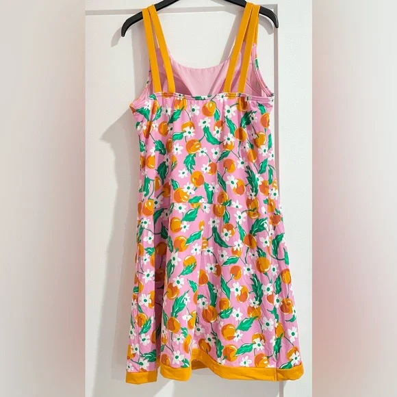 ๐ Draper James x Lands End pink orange blossom swim dress size 2 - Picture 3 of 6